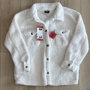 NWT 32 Degrees Womens Sherpa Jacket Cream Size M/L